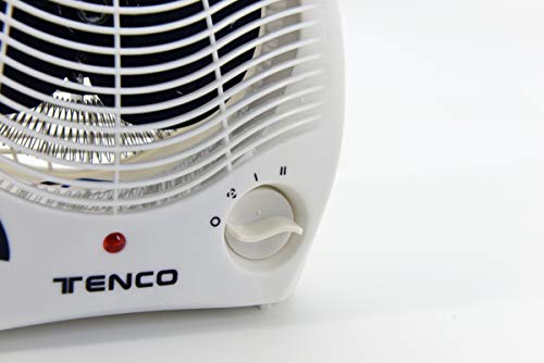 TENCO TH301 - Calefactor 2000W, Termostato Regulable, Color Blanco