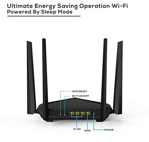 Tenda ac10 router wifi inalámbrico gigabit ac1200 (doble banda 5ghz 867 mbps 2,4 ghz 300 mbps, 4 antenas 5 dbi, chip broadcom 1ghz, memoria ddr3, gaming, beamforming +, control app, 802.11 ac).