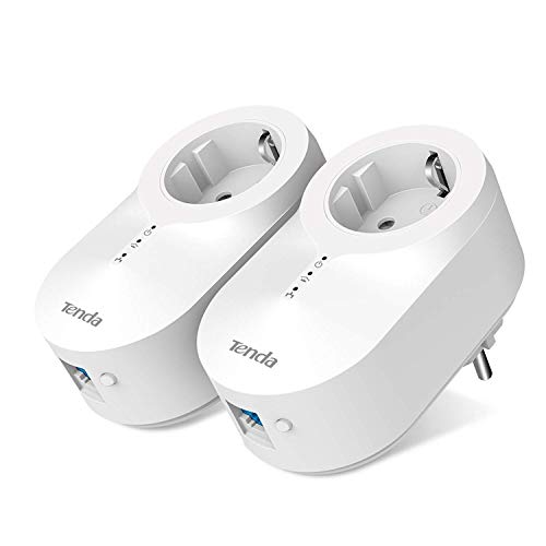 Tenda ph6 AV1000 Gigabit Power Line Pass-Through Adaptador Kit (1000Mbit/s, Home Plug AV2, Modo de Ahorro de energía, Plug and Play), Color Blanco, PH6 | AV1000Mbps | Wired