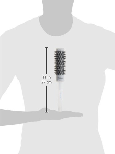 Termix Cepillo de pelo C·Ramic redondo Ø28 mm transparente- Con tecnología cerámica que aporta un brillo extra al cabello y evita el encrespamiento. Disponible en 8 diámetros y en formato Pack, Blanco