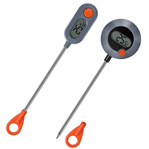 Termometro Cocina Digital,（2Pack）Termometro Cocina con Sonda Larga Cocina Digital de Carne Thermometer, Lectura Instantánea en 2~4 Segundos para Cocinar Alimentos Líquidos Barbacoa Comida Leche