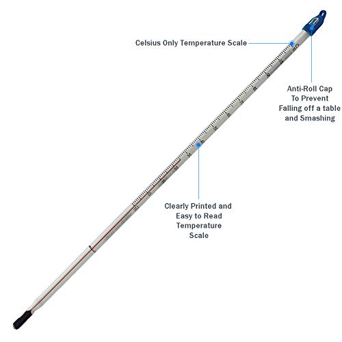 Termómetro quienes hacen cerveza casera, vino, sidra o aguamiel, para uso científico, en laboratorio, va de -10 a +110 °C, hecho en el Reino Unido