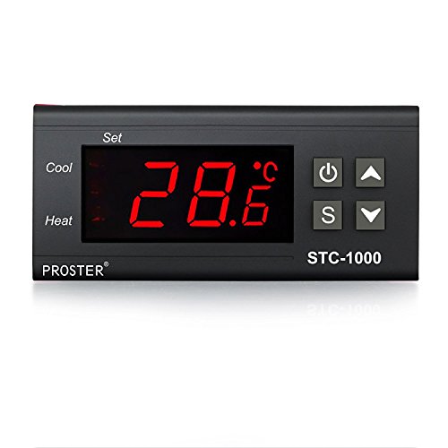 Termostato STC-1000, Proster 220V Digital Display LCD Sensor Controlador de Temperatura Termostato para Todo Uso en el Acuario de la Aprobación CE