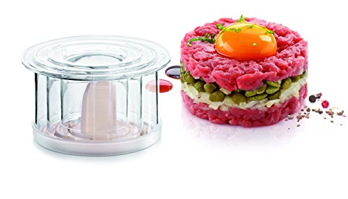 Tescoma 422210 Jgo 3 Moldes Emplatar Redondos Presto Foodstyle, plástico, Transparente/Blanco