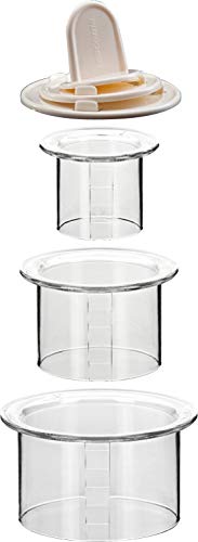 Tescoma 422210 Jgo 3 Moldes Emplatar Redondos Presto Foodstyle, plástico, Transparente/Blanco