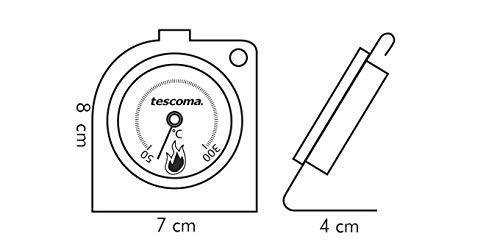 Tescoma 636154 TERMOMETRO para Horno GRADIUS, Vidrio, Acero Inoxidable