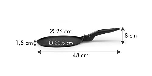 Tescoma Smartclick Sartén Crepes, Acero Inoxidable, Negro, 26 cm