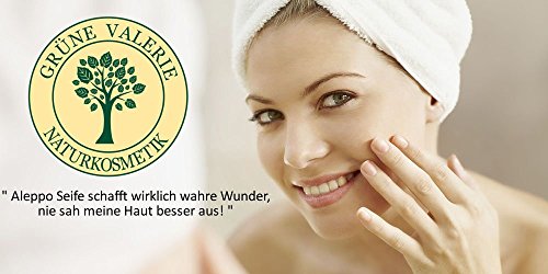 Testsieger! Originale Aleppo Seife 200g mit 50 % Olivenöl & 50 % Lorbeeröl - PH Wert 8 - Detox Eigenschaften - veganes Naturprodukt - Handarbeit - über 6 Jahre gereift!