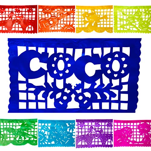 TexMex FunStuff Banderines decorativos de papel para fiestas mexicanas, Papel Picado para fiestas mexicanas, decoración para todo tipo de celebraciones, 2 paquetes, 30 pies