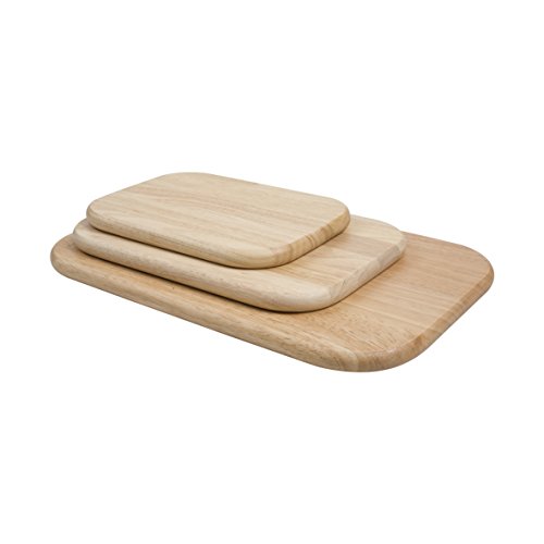 T&G - Tabla de Cortar Rectangular (Madera de hevea, tamaño Grande)