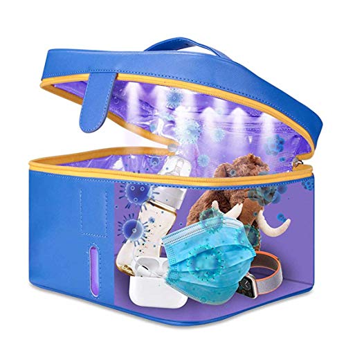 TGB Bolsa de Esterilización UV Esterilizador con LEDs Ultravioleta Rápida Desinfección 99.9% Gérmenes Y Virus con Ozono, Especial para Mascarillas, Chupetes, gafas, Teléfono, Llaves, Cepillo