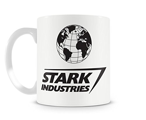 The Avengers Jarra Stark Industries Logo Oficial nuevo Blanco 11 fl oz Ceramic