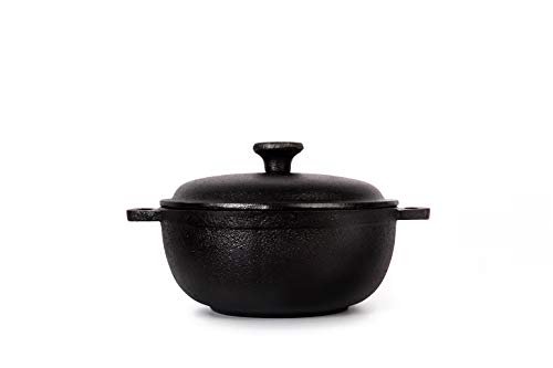 THE CHEF COLLECTION – Cacerola Tapa, Colección Vulcano, cocotte, cacerola hierro fundido, 0,5 L, 13,5x13,5x6,0 cm