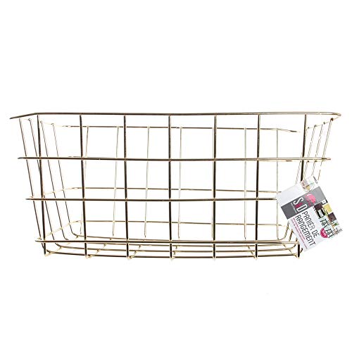 THE HOME DECO FACTORY ka2798 Cesta de almacenaje, Metal, Dorado, Talla nica