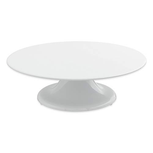 Thermohauser 5000243071 Bandeja para tartas de melamina redonda, 32 x 10 cm, con base giratoria, color blanco, Plástico