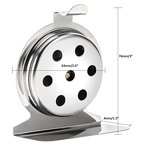 Thermomètre en acier inoxydable Aveson - Avec cadran - Pour le four et le grill - À suspendre ou à poser dans le four