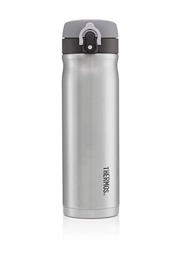 THERMOS conexión Directa de Bebida Termo de Acero Inoxidable, 470 ml, Color Gris