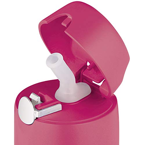 Thermos - Termo con boquilla (355 ml), diseño de flores, color rosa