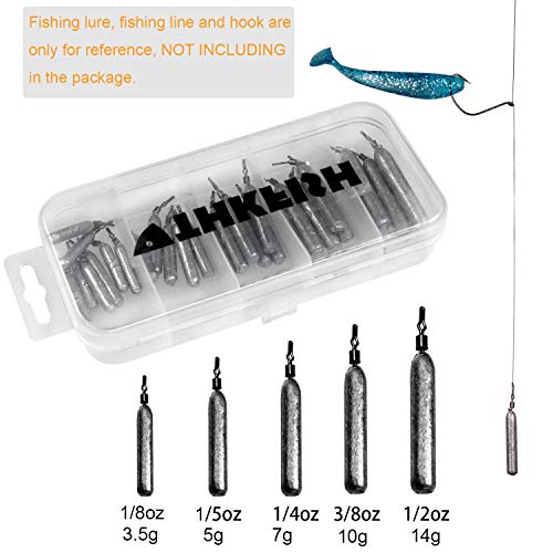 THKFISH Kit de señuelos de Pesca Anzuelos de Pesca Pesqueros de Peso Pesca Drop Shot Rig Swivels de Pesca Encaje 28 Piezas