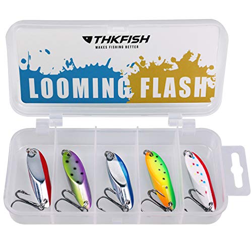 THKFISH Señuelos de Pesca Cucharas de Pesca Kits de señuelos Color A 7,5g 5piezas