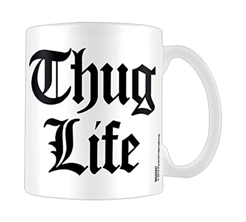 Thug Life Taza de cerámica matón de la Vida