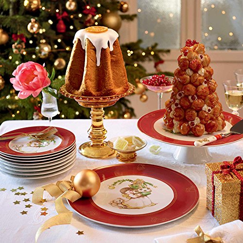 THUN Plato Postre Dulce Navidad Porcelana 19 cm diámetro