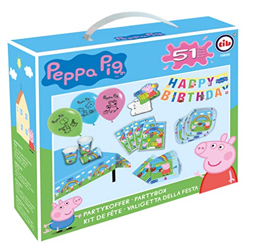 TIB Heyne Peppa Pig-Maletín para fiestas, multicolor, 0 (19850)