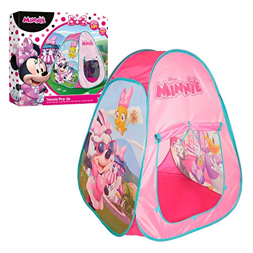 Tienda Pop Up infantil para niños Niñas Disney Casitas infantiles tela Juguetes para niños 3 años Carpa plegable con bolsa de transporte Minnie Plegable y Automontable