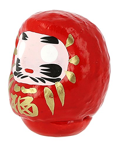 Tierra Zen Daruma pequeño, Cartón, Rojo, 4.5x3x4 cm