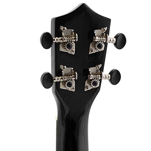 Tiger UKE7-BK - Ukelele soprano para principiantes, color negro