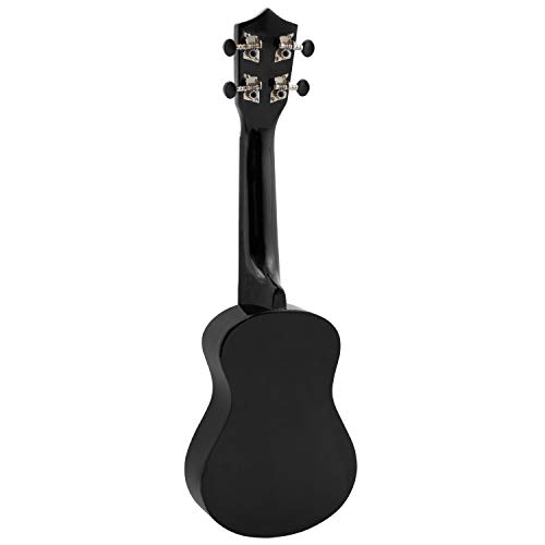 Tiger UKE7-BK - Ukelele soprano para principiantes, color negro