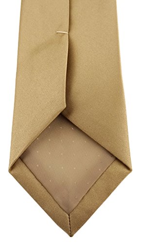 TigerTie - Corbata - Liso - para hombre dorado oscuro Talla única