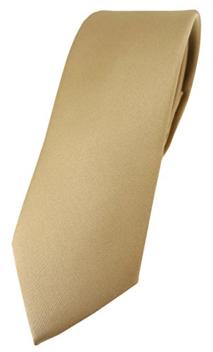 TigerTie - Corbata - Liso - para hombre dorado oscuro Talla única