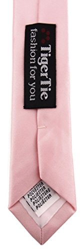 TigerTie - Corbata - Liso - para hombre Rosa. Talla única