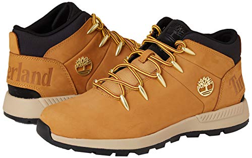 Timberland Sprint Trekker Mid, Botas Chukka para Hombre, Amarillo Wheat Nubuck, 43 EU