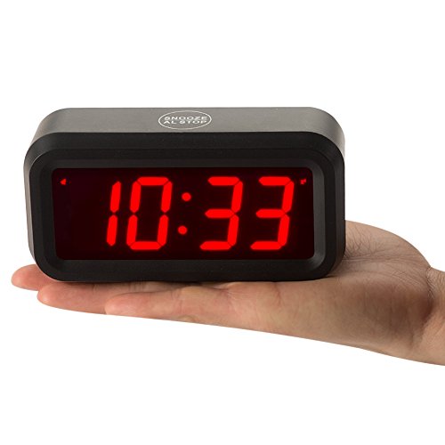 Timegyro Despertador LED Reloj Despertador Digital con Pilas Reloj de Mesa portátil para Dormitorio de Viaje