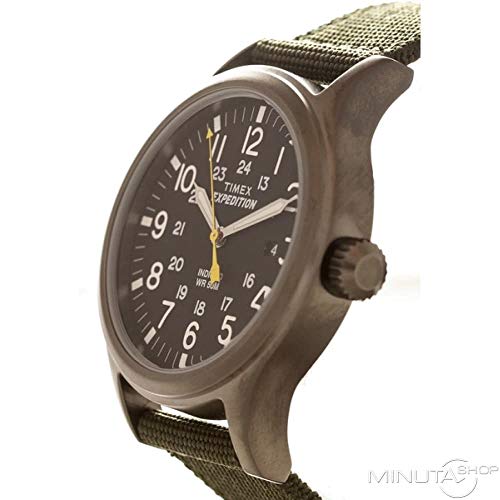 Timex Expédition Scout - Reloj análogico de cuarzo con correa de nailon para hombre, Verde (Verde/Negro)