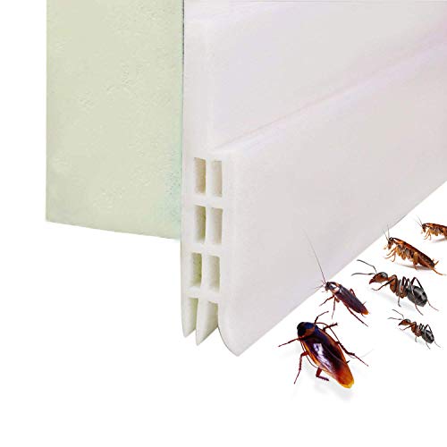 Tira de Sellado Burlete Bajo Puerta Tira Autoadhesiva Silicona para Puerta Aislamiento Acústico/a Prueba de Viento/Anti-bug de Sellado, 5x100cm