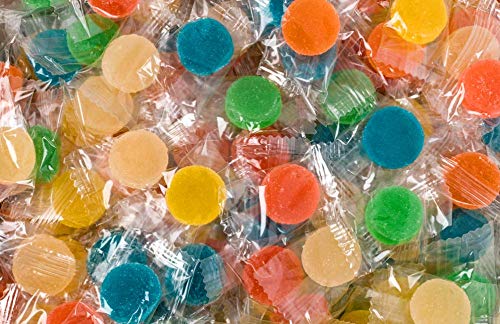 Tiras de surtido de gomas redondas La Asturiana - Gomitas de alegres colores en flow pack, en cajita de 24 tiras, sin gluten