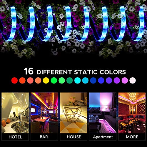 Tiras LED 6M, OMERIL Impermeable Tira LED USB con Control Remoto, 4 Modos de Brillo y 16 Colores, 5050 RGB Tira LED para Habitacion, Hogar, Cocina, Porche, Bar, Fiesta, Boda y Restaurante (2x3M)