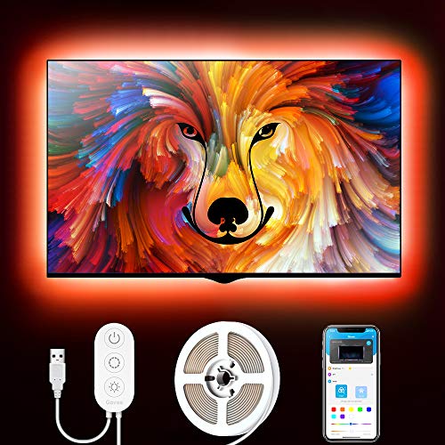 Tiras LED, Govee Tira LED TV USB 2M, 16 Millones DIY Colores y 7 Modo Escenas con App Control, Retroiluminacion Luces LED TV RGB para 40-60in HDTV, PC Monitor, Habitación, 4 x 50cm, 5V