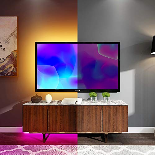 Tiras LED,Ksipze 5M Tira LED 12V RGB de Longitud Luces LED Habitacion Multicolor Control Remoto de 44 Botones y Fuente de Alimentación para, TV，Dormitorio, Techo, Decoración Habitación de Armario