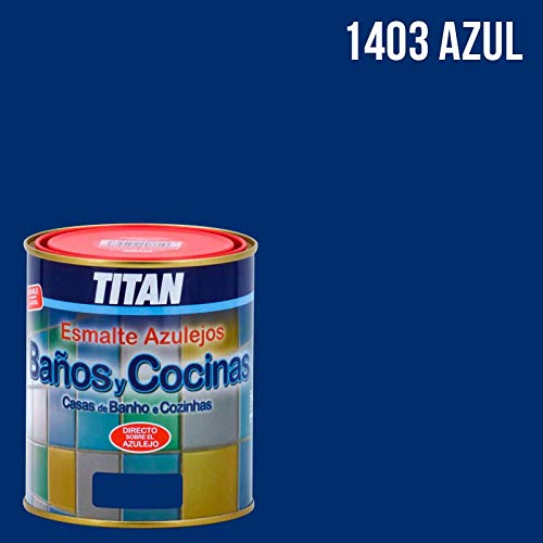 Titan M112276 - Esmalte azulejos baño-cocina azul 750 ml