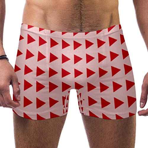 Tizorax - Bañador para hombre con estampado informal y ligero, triángulo isósceles rojo Multicolor multicolor M/cintura 28.3/longitud 11.4/hanche 30/pie 22 cm