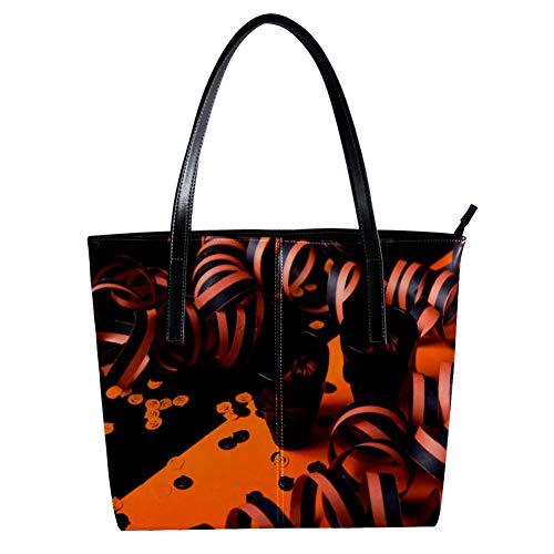 TIZORAX - Bolso de mano de piel sintética para mujer, diseño de copa de cristal, color negro