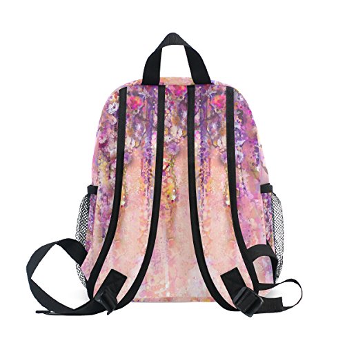 TIZORAX - Mochila ligera de viaje para niños y niñas, diseño de flores de acuarela y acuarela