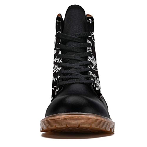 Tizorax Tiki Bar and Lounge imprime la parte superior alta con cordones clásicos de lona botas de invierno zapatos de escuela para hombres adolescentes y niños, color Multicolor, talla 44 EU