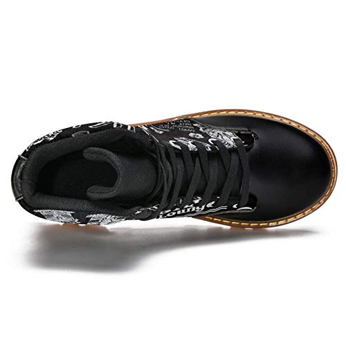 Tizorax Tiki Bar and Lounge imprime la parte superior alta con cordones clásicos de lona botas de invierno zapatos de escuela para hombres adolescentes y niños, color Multicolor, talla 44 EU