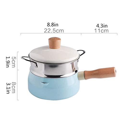 TJLSS Mini pote de Leche, Olla de Comida, la Olla de cocción, aleación de Aluminio y Revestimiento de Piedra Maifan, Viene con Vapor, Conveniente for el hogar cocinar Leche Caliente