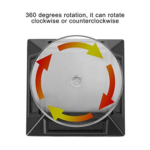 TMISHION Soporte De ExhibicióN Giratorio Solar, Bandeja giratoria de la Placa giratoria de la luz 360 del escaparate Solar(Black)